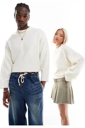 COLLUSION Unisex jumper in ecru
