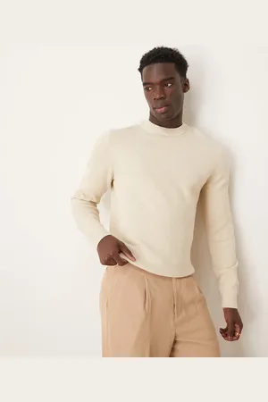 SELECTED Knitted crew neck jumper in cream
