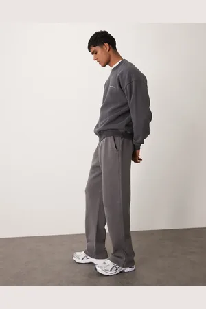 Abercrombie & Fitch Vintage wash open hem joggers in mid
