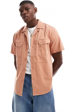 Only & Sons 3 pocket utility shirt in light