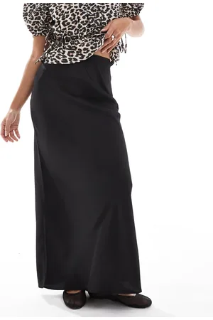 ASOS Satin bias midi skirt in