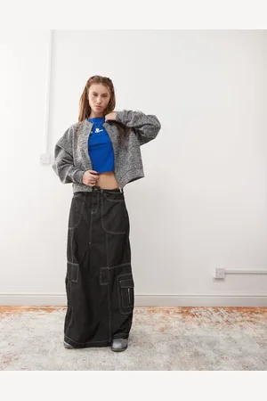 Reclaimed Zip through bomber cardigan in marl