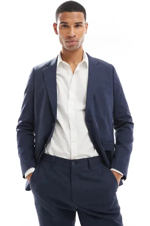 JACK & JONES Premium linen mix slim fit blazer in