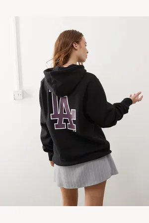 47 Brand LA Dodgers motif back hoodie in
