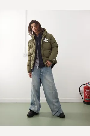 47 Brand LA Dodgers padded hooded coat in khaki