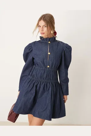Ghospell Denim mini dress in indigo