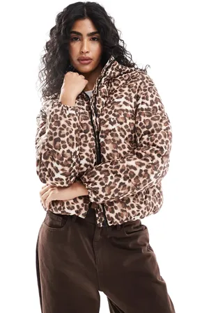 ONLY Puffer jacket in leopard print