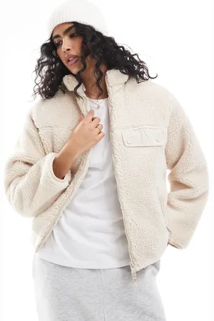 Pull&Bear Zip up fleece in beige