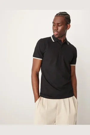 SELECTED Tipped polo shirt in