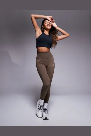 New Balance Harmony High Rise Legging 27"" in brown