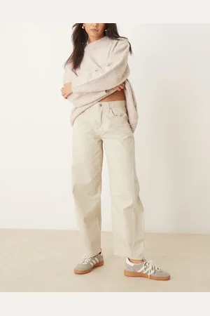 Abercrombie & Fitch Barrel balloon pant in cream