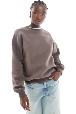 Cotton On Cotton On classic crew sweatshirt in dark truffle
