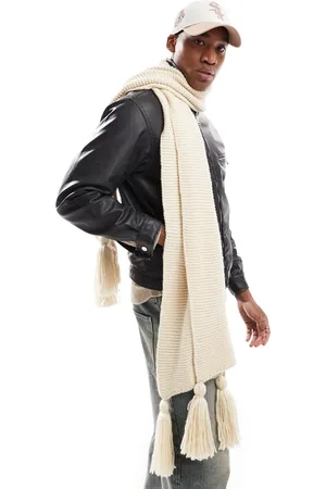 French Connection Tassle scarf in beige