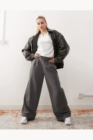 COLLUSION Wide leg tailored trousers in