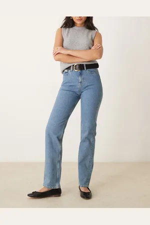 Calvin Klein High rise straight jeans in mid wash