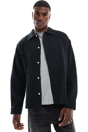 JACK & JONES Oversized textured shirt in
