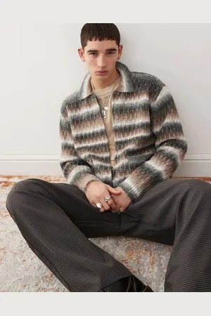 Obey Reggie zip up cardigan in