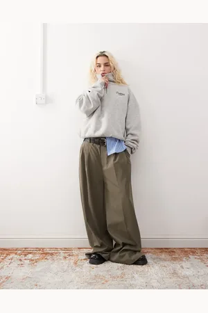 Prohibited Half zip sweatshirt with script logo detail in grey
