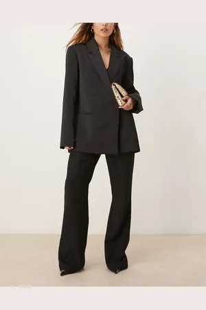 Gina Tricot High waist flare leg trousers with clean waistband and front seam in