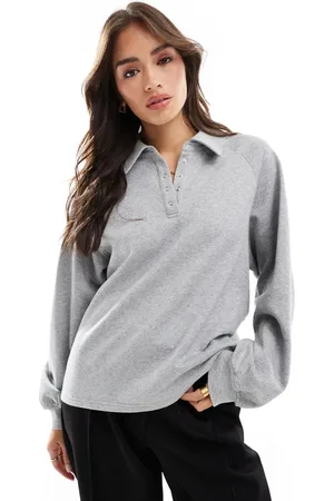 Cotton On Cotton On sleep recovery oversized collared lounge fleece sweater