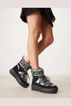 Pajar Galaxy snow boots in graphite liquid metal
