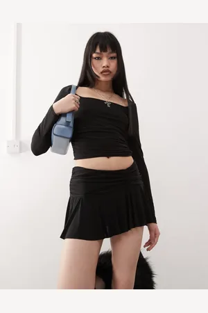 COLLUSION Asymmetric rich mini skirt co-ord