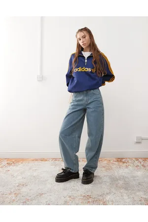 COLLUSION Barrel jean in midwash
