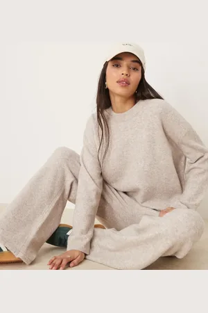 New Look Co-ord oversized jumper in oatmeal