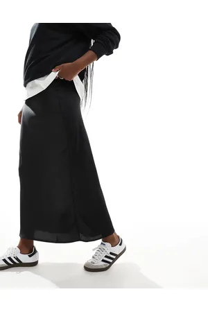 ASOS Satin bias midi skirt in