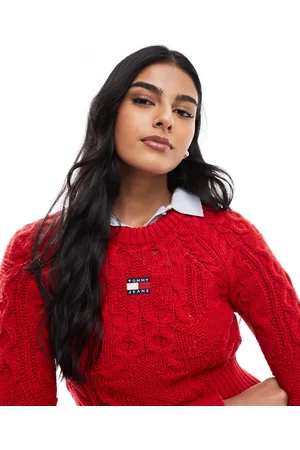 Tommy Hilfiger Star cable knit jumper in bright