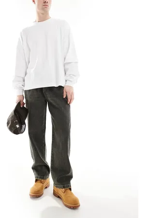 Pull&Bear Wide leg washed trouser in