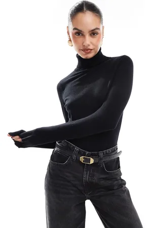 French Connection Super soft roll neck light knit jumper in