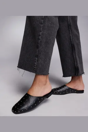 Public Desire Camille studded flat mules in