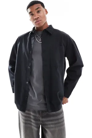 JACK & JONES Heavy twill washed overshirt in