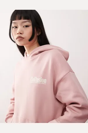 COLLUSION Branded hoodie co-ord in light