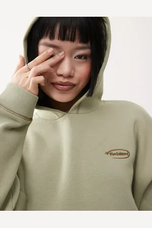 Reclaimed Contrast stitch oversized hoodie co-ord