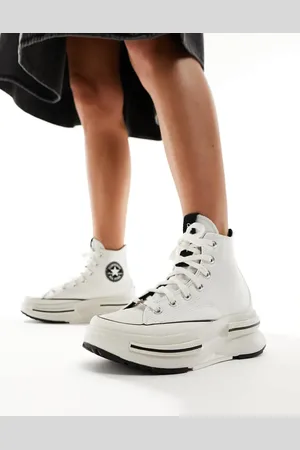 Converse Hi Run Star Legacy trainers in with black detailing