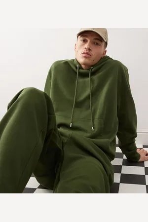 COLLUSION Hoodie in khaki co-ord