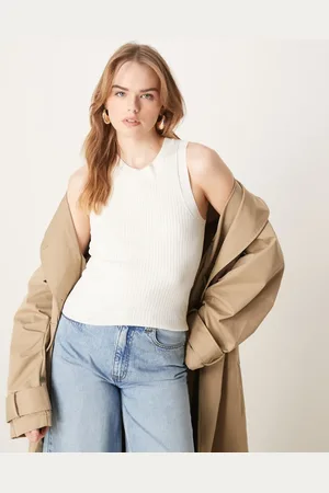 JDY Ribbed knitted tank top in