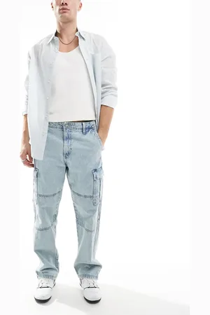 JACK & JONES Eddie loose cargo jean in light wash