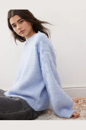 Miss Selfridge Flower embroidered jumper in blue