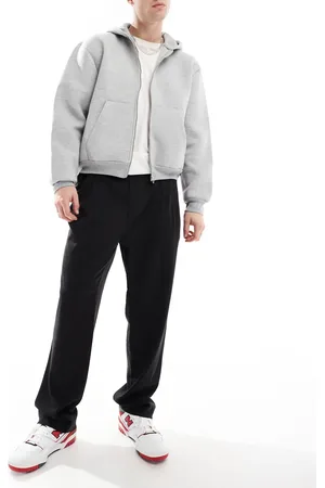 JACK & JONES Wide fit pleat front smart trouser in