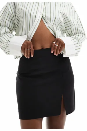 ASOS Bengaline mini skirt with split detail in