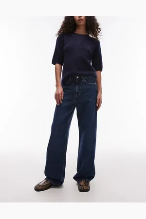 ARKET Coral high waist baggy leg jeans in dark wash