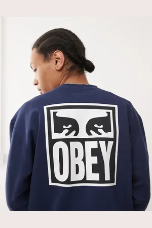 Obey Icon eyes graphic sweatshirt in navy