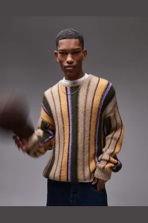 Topman Knitted stripe jumper in stripe