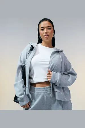 ASOS ASOS DESIGN Curve co-ord waffle hoodie in marl