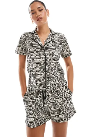Brave Soul Short pyjama set in zebra print
