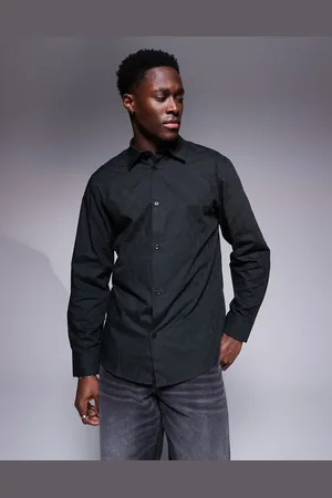 Armani Exchange Shirt with all over logo print in dark
