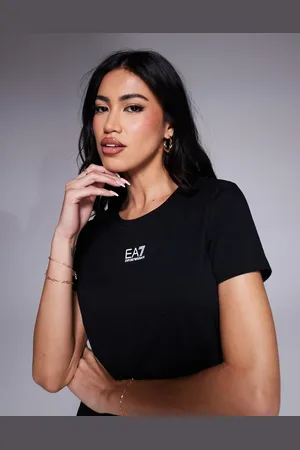 EA7 Armani crew neck t-shirt with central logo in